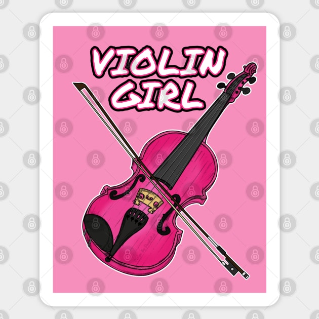 Violin Girl Female Violinist String Quartet Funny Sticker by doodlerob